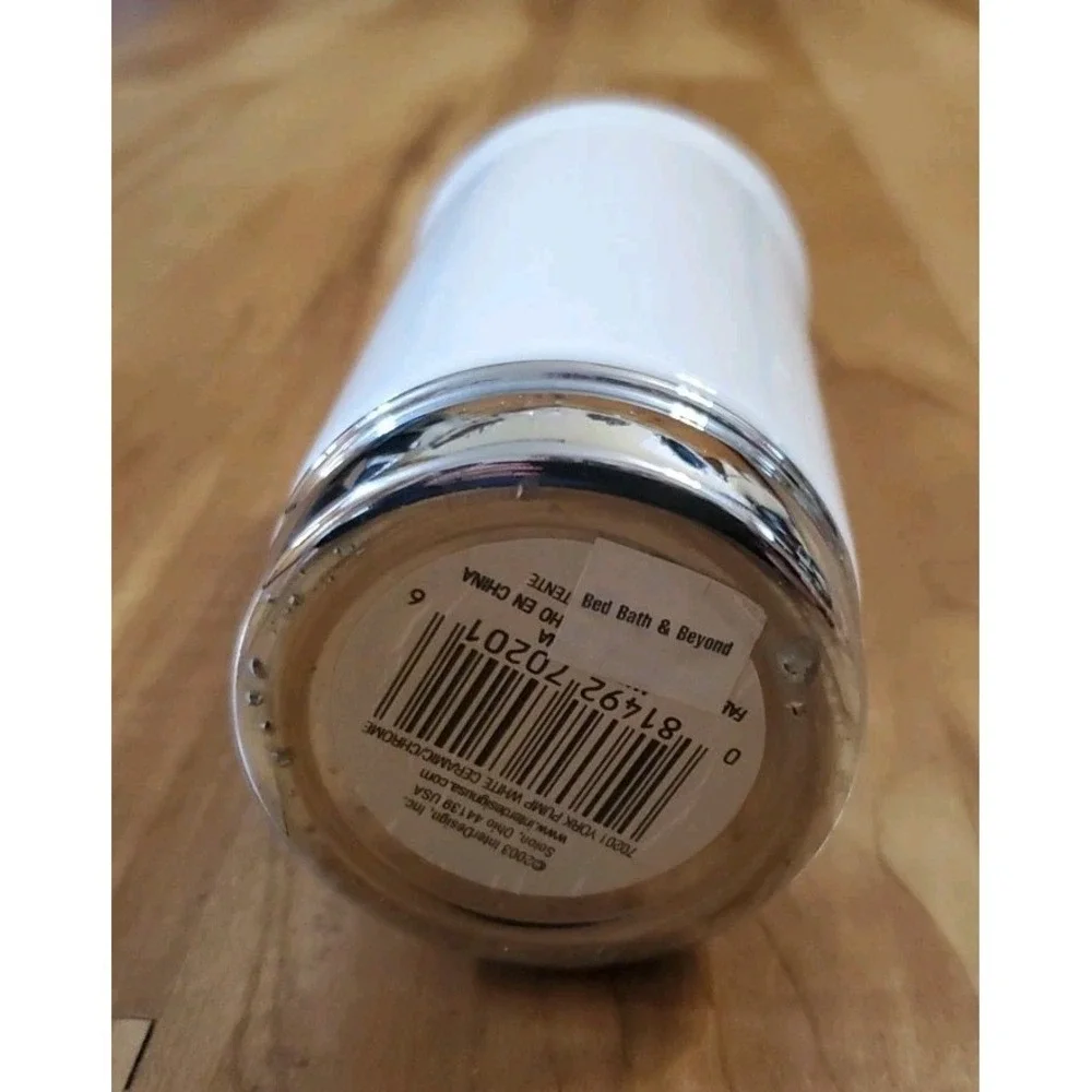 White Silver Ceramic Soap Lotion‎ Dispenser